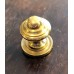 Small Victorian style brass knob with backplate - Bolt Fix